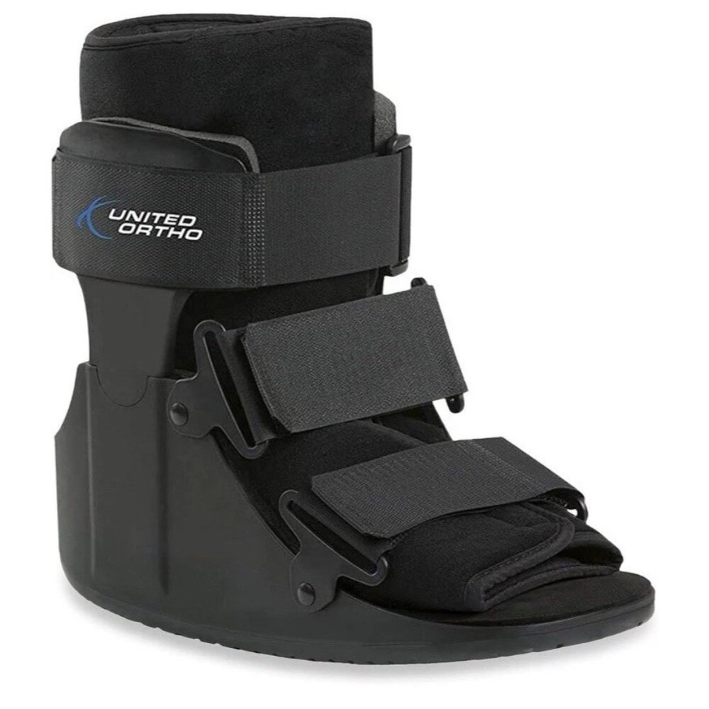 United Ortho Short Cam Walker Fracture Boot Men’s Large Black Support Brace